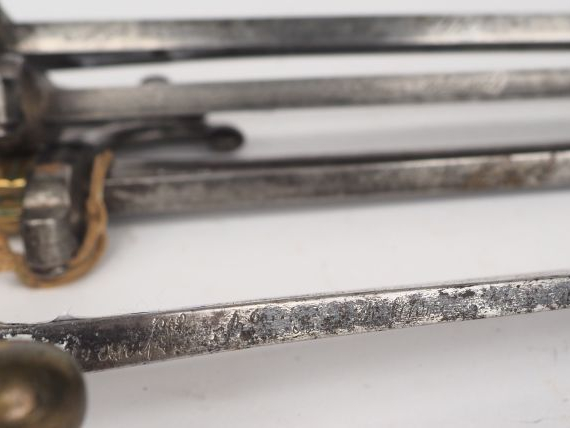 Lot de trois baïonnettes yatagan de Chassepot d'infanterie tardives da