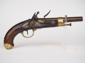 Vente aux enchères Pistolet réglementaire de cavalerie à silex AN 9 modifié AN 13, fabric