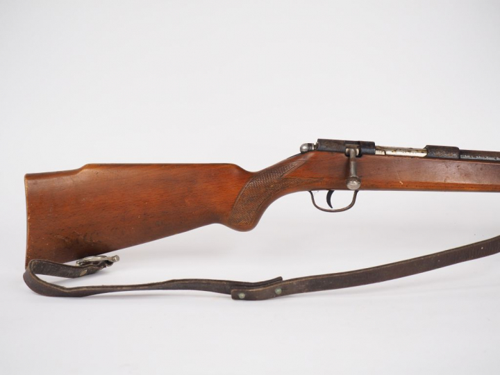 Carabine de jardin mono coup française calibre 14 mm, culasse nickelée