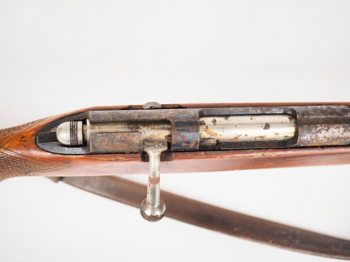 Carabine de jardin mono coup française calibre 14 mm, culasse nickelée