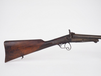 Vente aux enchères Fusil de chasse juxtaposé système Lefaucheux calibre 16 à broche. Cros