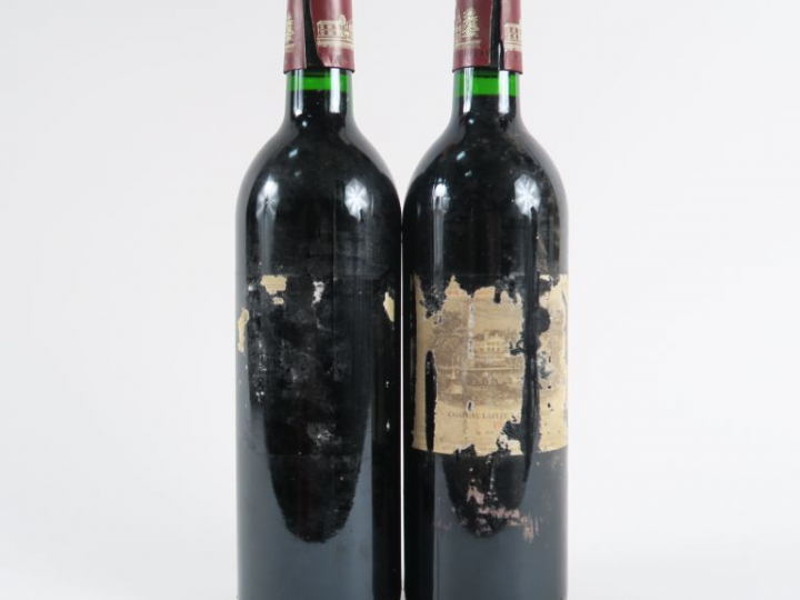 2 BOUTEILLES CHÂTEAU LAFITE ROTHSCHILD 1er GCC PAUILLAC - 1986 - BG+/1