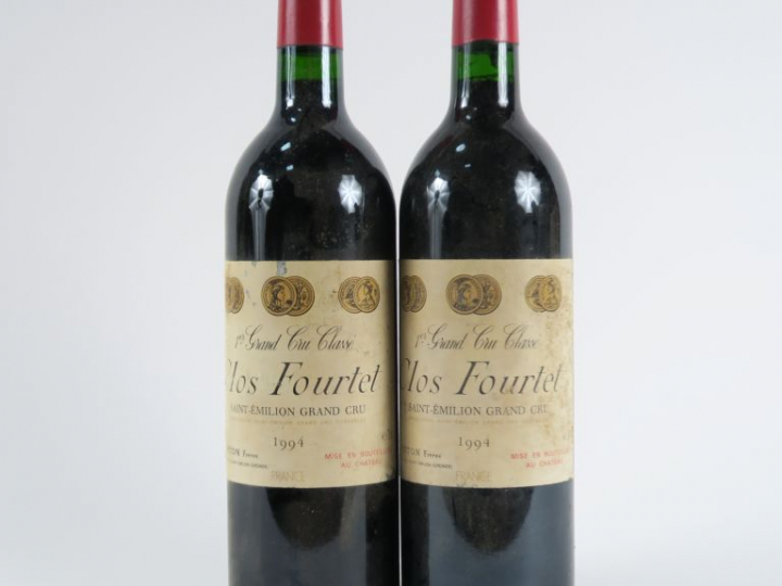 2 BOUTEILLES CLOS FOURTET 1er GCC ST EMILION - 1994 - BG+