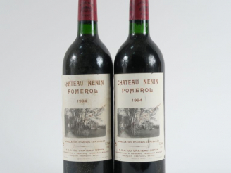 Vente aux enchères 2 BOUTEILLES CHÂTEAU NENIN POMEROL - 1994 - BG