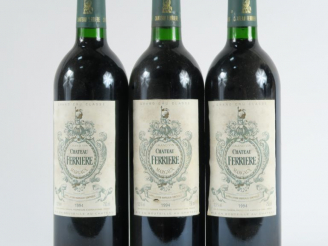 Vente aux enchères 3 BOUTEILLES CHÂTEAU FERRIERE GCC MARGAUX - 1994 - BG