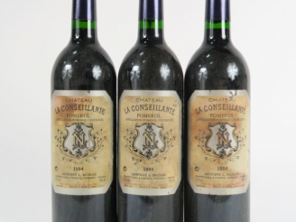 Vente aux enchères 3 BOUTEILLES CHÂTEAU LA CONSEILLANTE POMEROL - 1994 - ELF