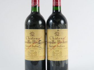 Vente aux enchères 2 BOUTEILLES CHÂTEAU LEOVILLE POYFERRE GCC ST JULIEN - 1995 - BG/ELA