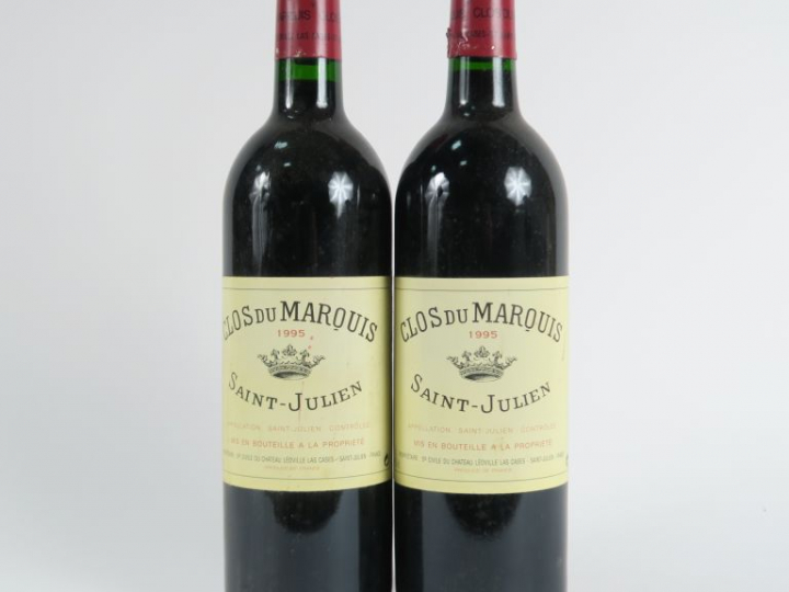 2 BOUTEILLES CLOS DU MARQUIS ST JULIEN - 1995