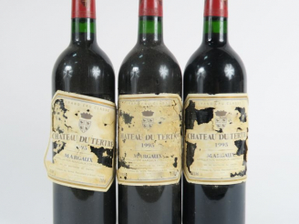 Vente aux enchères 3 BOUTEILLE CHÂTEAU DU TERTRE GCC MARGAUX - 1995 - ETA