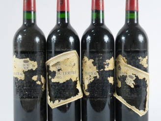 Vente aux enchères 4 BOUTEILLES CHÂTEAU DU TERTRE MARGAUX - 1995 - BG/ETA/PRÉSUMÉES