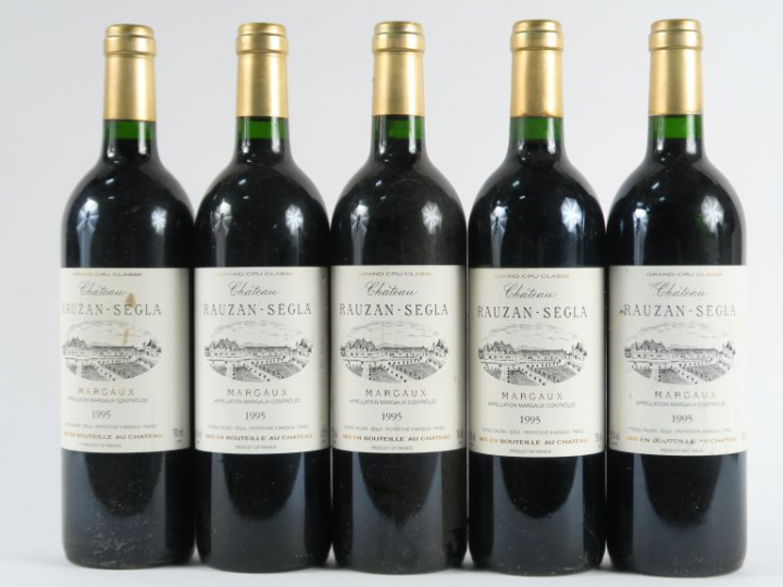 5 BOUTEILLES CHÂTEAU RAUZAN SEGLA GCC MARGAUX - 1995