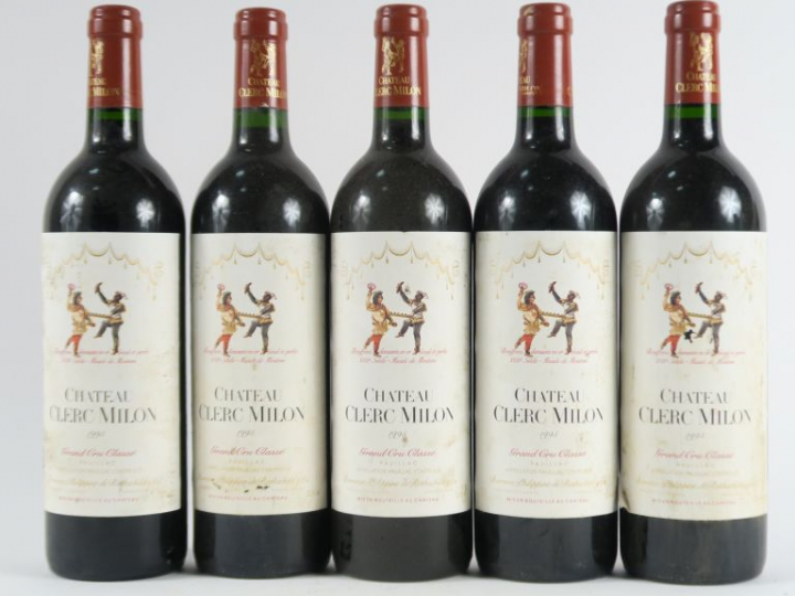 5 BOUTEILLES CHÂTEAU CLERC MILON GCC PAUILLAC - 1995