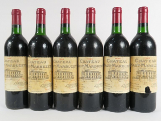 Vente aux enchères 6 BOUTEILLES CHÂTEAU HAUT MARBUZET ST ESTEPHE - 1995 - 5 BG/1 LB/EA