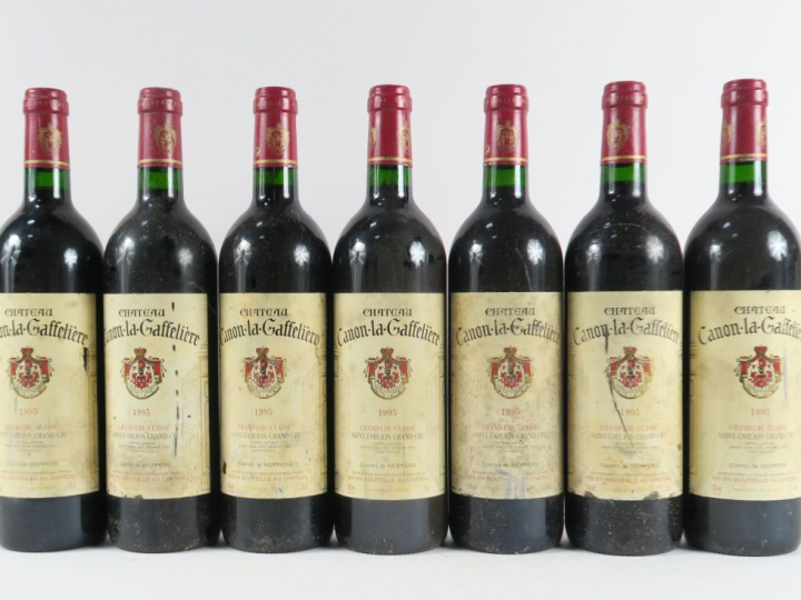 7 BOUTEILLES CHÂTEAU CANON LA GAFFELIERE GCC ST EMILION - 1995 - ETLA