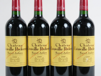 Vente aux enchères 4 BOUTEILLES CHÂTEAU LEOVILLE POYFERRE GCC ST JULIEN - 2000