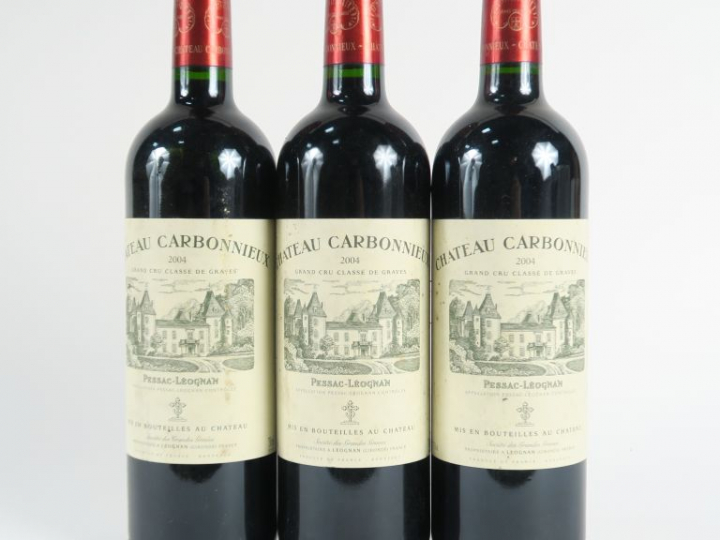 3 BOUTEILLES CHÂTEAU CARBONNIEUX GCC GRAVES - 2004