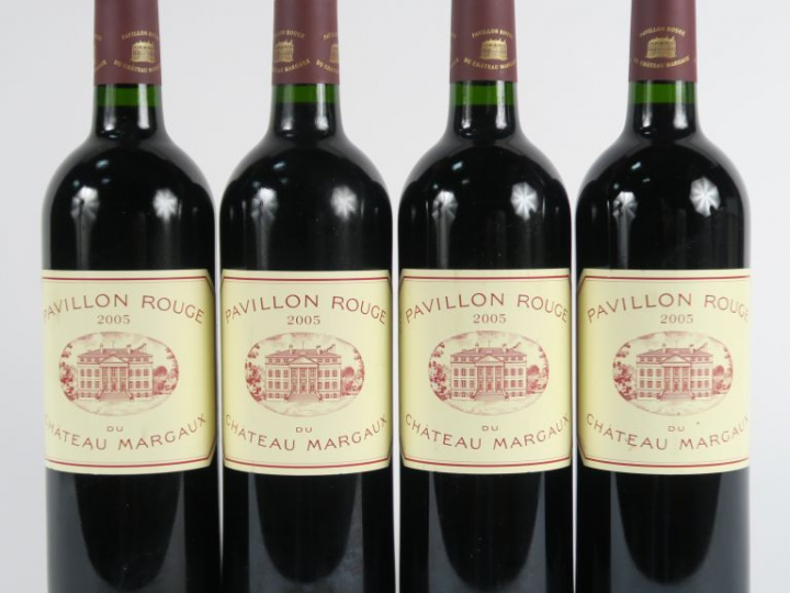 4 BOUTEILLES PAVILLON ROUGE DU CHÂTEAU MARGAUX - 2005