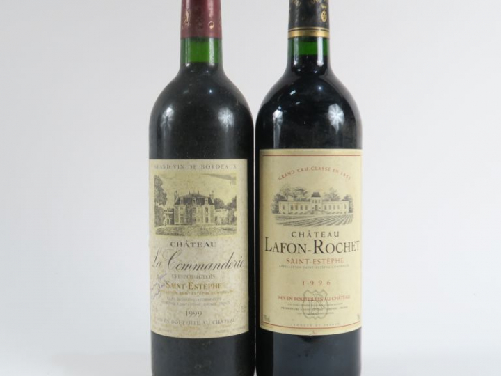 2 BOUTEILLES ST ESTEPHE : 1 CHÂTEAU LAFON ROCHET 1996 - 1 CHÂTEAU LA C