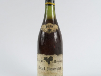 Vente aux enchères 1 BOUTEILLE BATARD MONTRACHET ETIENNE SAUZET - 1959 - 5 CM