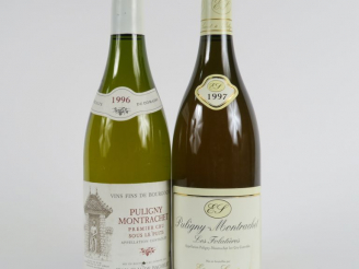 Vente aux enchères 2 BOUTEILLES PULIGNY MONTRACHET 1er CRU : 1 'LES FOLATIERES' ETIENNE S