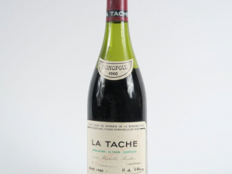 Vente aux enchères 1 BOUTEILLE LA TÂCHE DOMAINE DE LA ROMANÉE CONTI - 1960 - 6,8 CM-CAPS 