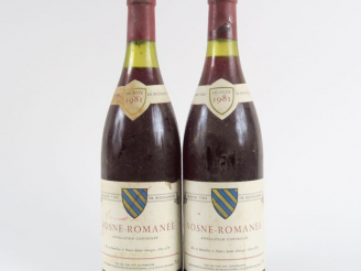 Vente aux enchères 2 BOUTEILLES VOSNE ROMANEE GUY JEUNEMAITRE - 1981 - 3 CM/2 CM