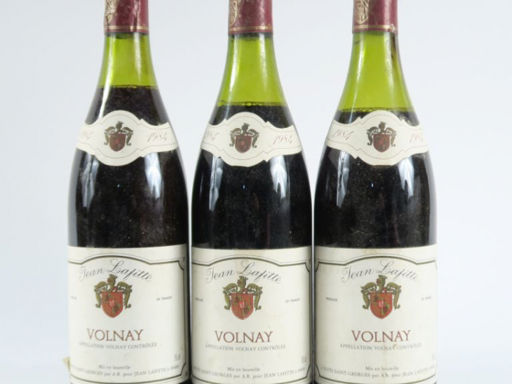 3 BOUTEILLES VOLNAY JEAN LAFITTE - 1984 - 3,5 CM/5 CM/5,5 CM