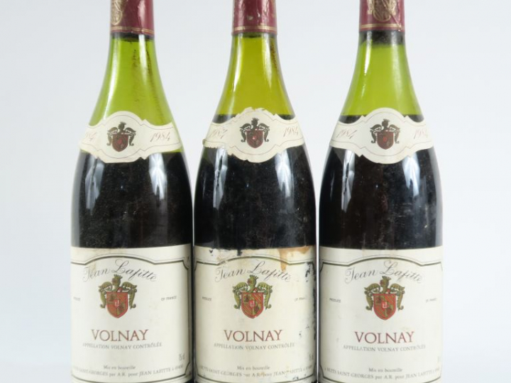 3 BOUTEILLES VOLNAY JEAN LAFITTE - 1984 - 5,5 CM/5,5 CM/8 CM