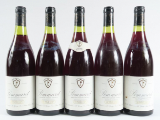 Vente aux enchères 5 BOUTEILLES POMMARD MOMMESSIN - 1986 - 4 PRÉSUMÉES