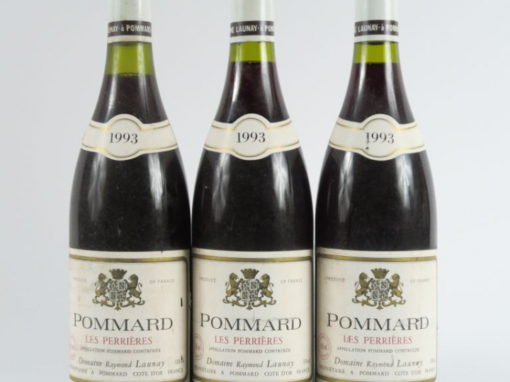 3 BOUTEILLES POMMARD 1er CRU 'LES PERRIERES' RAYMOND LAUNAY - 1993