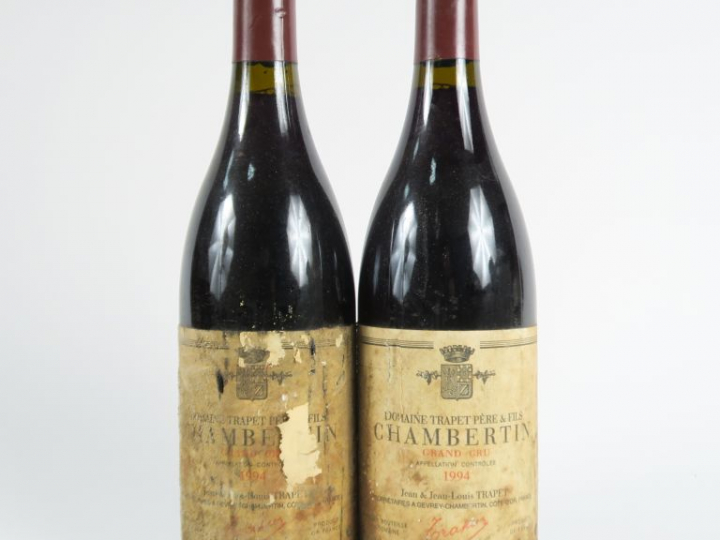 2 BOUTEILLES CHAMBERTIN GC TRAPET PÈRE   FILS - 1994 - EA