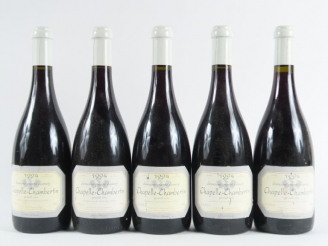 Vente aux enchères 5 BOUTEILLES CHAPELLE CHAMBERTIN GC PIERRE DAMOY - 1994