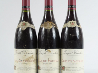 Vente aux enchères 3 BOUTEILLES CHAMBERTIN CLOS DE VOUGEOT GC JOSPEH DROUHIN - 1995 - ELA