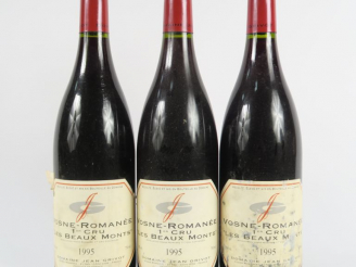 Vente aux enchères 3 BOUTEILLES VOSNE ROMANEE 1er CRU 'LES BEAUX MONTS' JEAN GRIVOT - 199