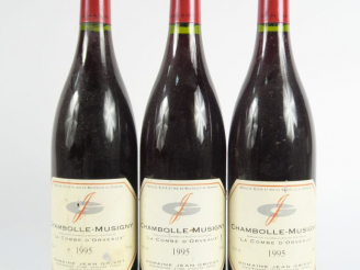 Vente aux enchères 3 BOUTEILLES CHAMBOLLE MUSIGNY 'LA COMBE D'ORVEAUX' JEAN GRIVOT - 1995