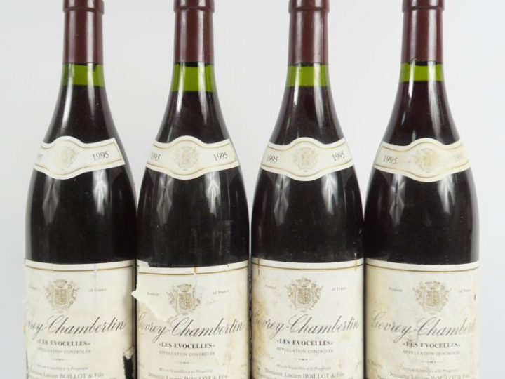 4 BOUTEILLES GEVREY CHAMBERTIN 'LES EVOCELLES' LUCIEN BOILLOT   FILS -