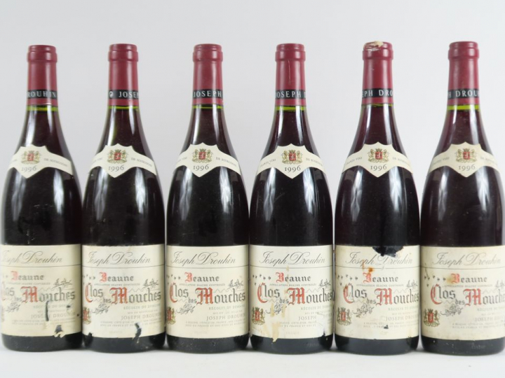 6 BOUTEILLES BEAUNE CLOS DES MOUCHES JOSEPH DROUHIN - 1996 - ELA