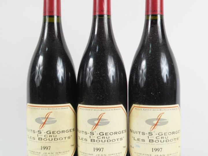 3 BOUTEILLES NUITS ST GEORGES 1er CRU 'LES BOUDOTS' JEAN GRIVOT - 1997