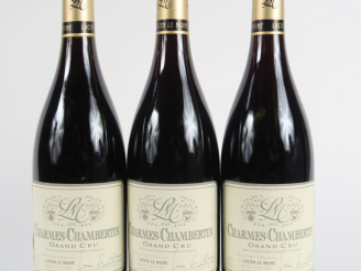 Vente aux enchères 3 BOUTEILLES CHARMES CHAMBERTIN GC LUCIEN LE MOINE - 2001
