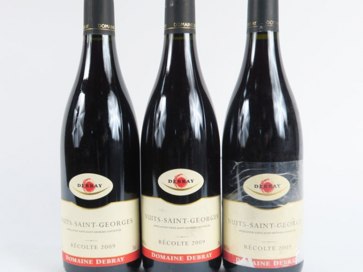 3 BOUTEILLES NUITS ST GEORGES DOMAINE DEBRAY - 2009 - 1 ELA