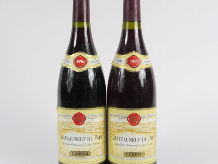 2 BOUTEILLES CHATEAUNEUF DU PAPE E. GUIGAL - 1996
