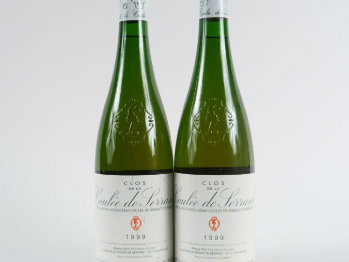 2 BOUTEILLES CLOS DE LA COULÉE DE SERRANT NICOLAS JOLY - 1999