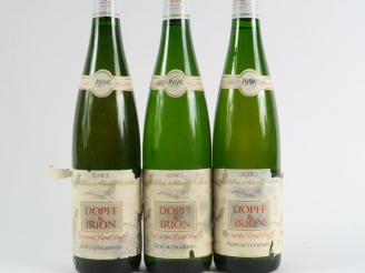 Vente aux enchères 3 BOUTEILLES GEWURZTRAMINER DOPFF   IRION - 1996