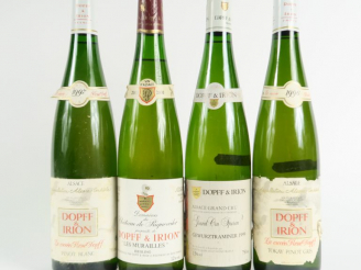 Vente aux enchères 4 BOUTEILLES DOPFF   IRION : 1 PINOT BLANC 2000 - 1 RIESLING 'LES MURA