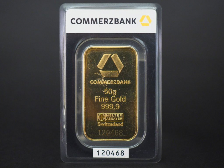 Lingotin or 50 g. Numéroté 120468. FRAIS ACHETEUR 10% TTC