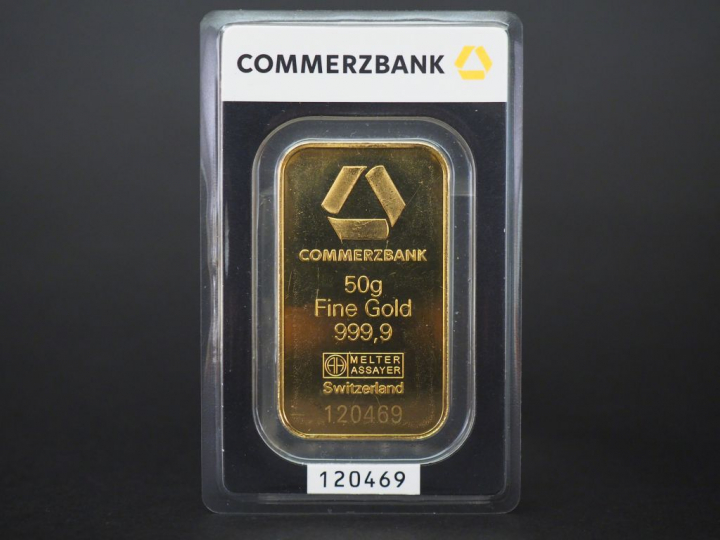 Lingotin or 50 g. Numéroté 120469. FRAIS ACHETEUR 10% TTC
