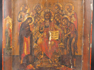 Vente aux enchères Icône de la Semaine Sainte. Seconde moitié du XIXe siècle. Icône creus