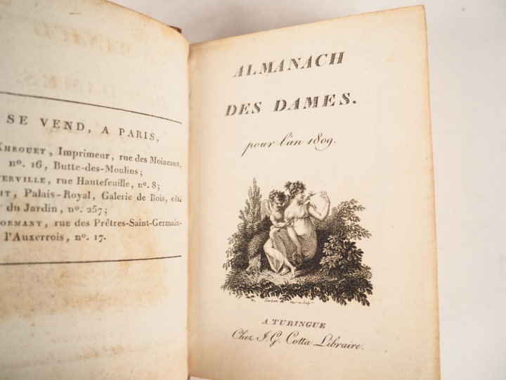 ALMANACH DES DAMES pour l'an 1809. Turingue. J. G Cotta, Librairie. In