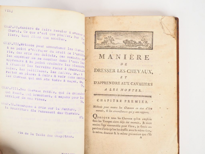 BERGERET DE FROUVILLE. Ecole militaire ou manière de dresser les cheva