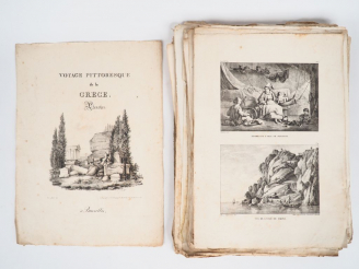 Vente aux enchères [CHOISEUL-GOUFFIER] Voyage pittoresque. [Paris, Blaise. 1782-1822]. Su